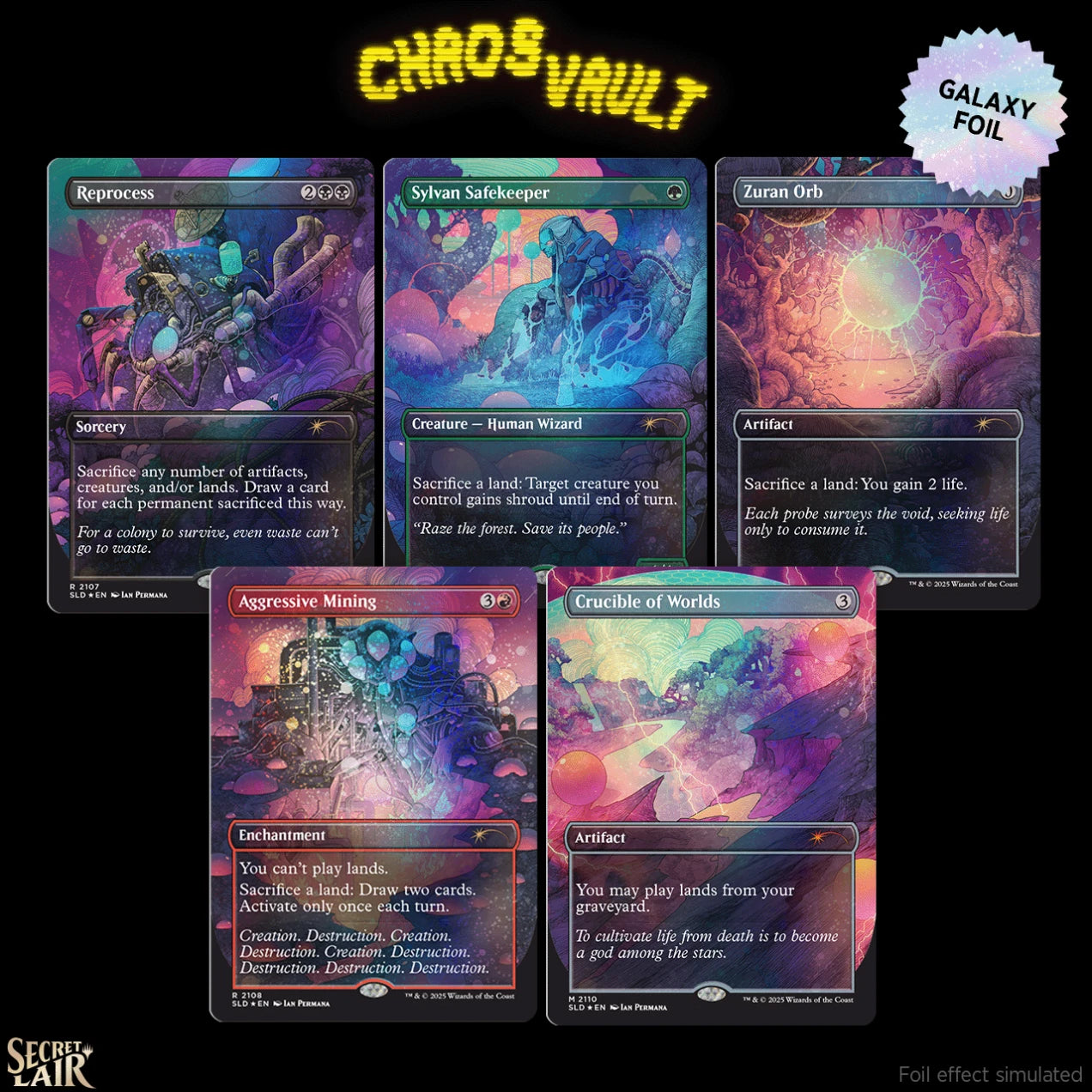 Magic the Gathering Secret Lair - Alien Auroras Galaxy Foil Edition