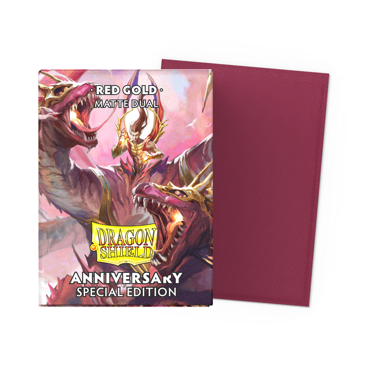 Dragon Shield Sleeves Dual Matte Red Gold - (100)